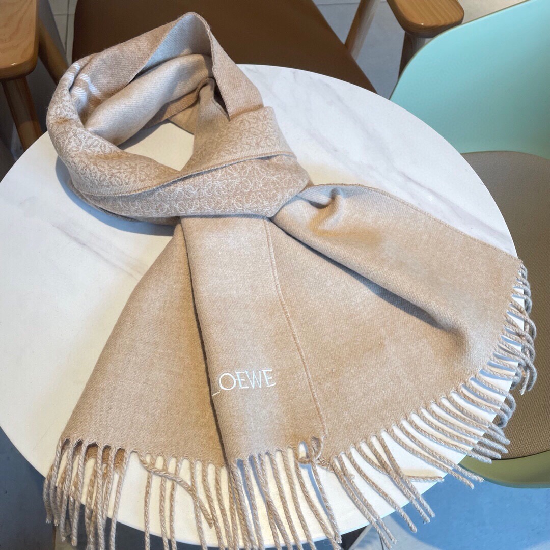 Bagsaaa L0ew* Scarf Beige 182*30cm