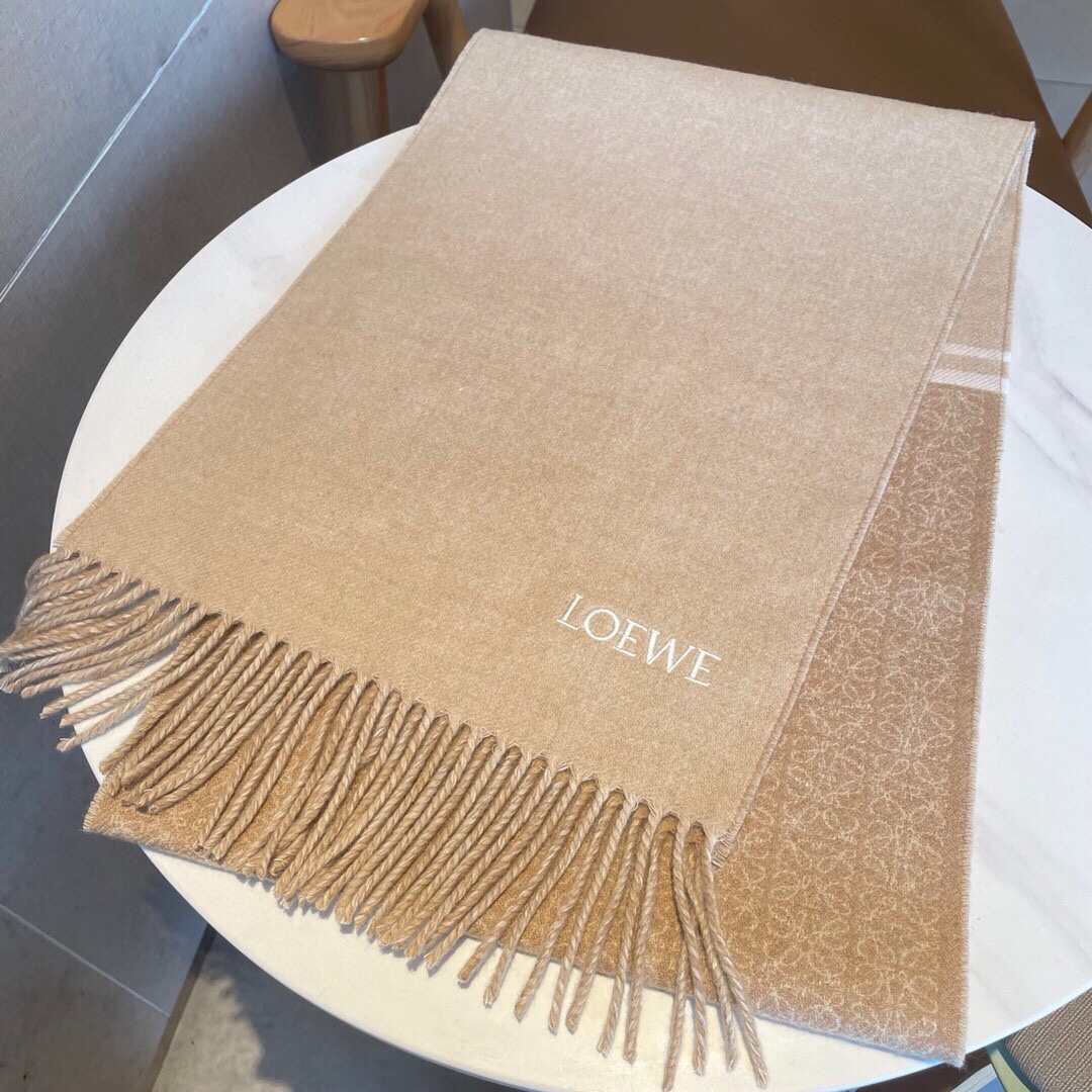 Bagsaaa L0ew* Scarf Beige 182*30cm