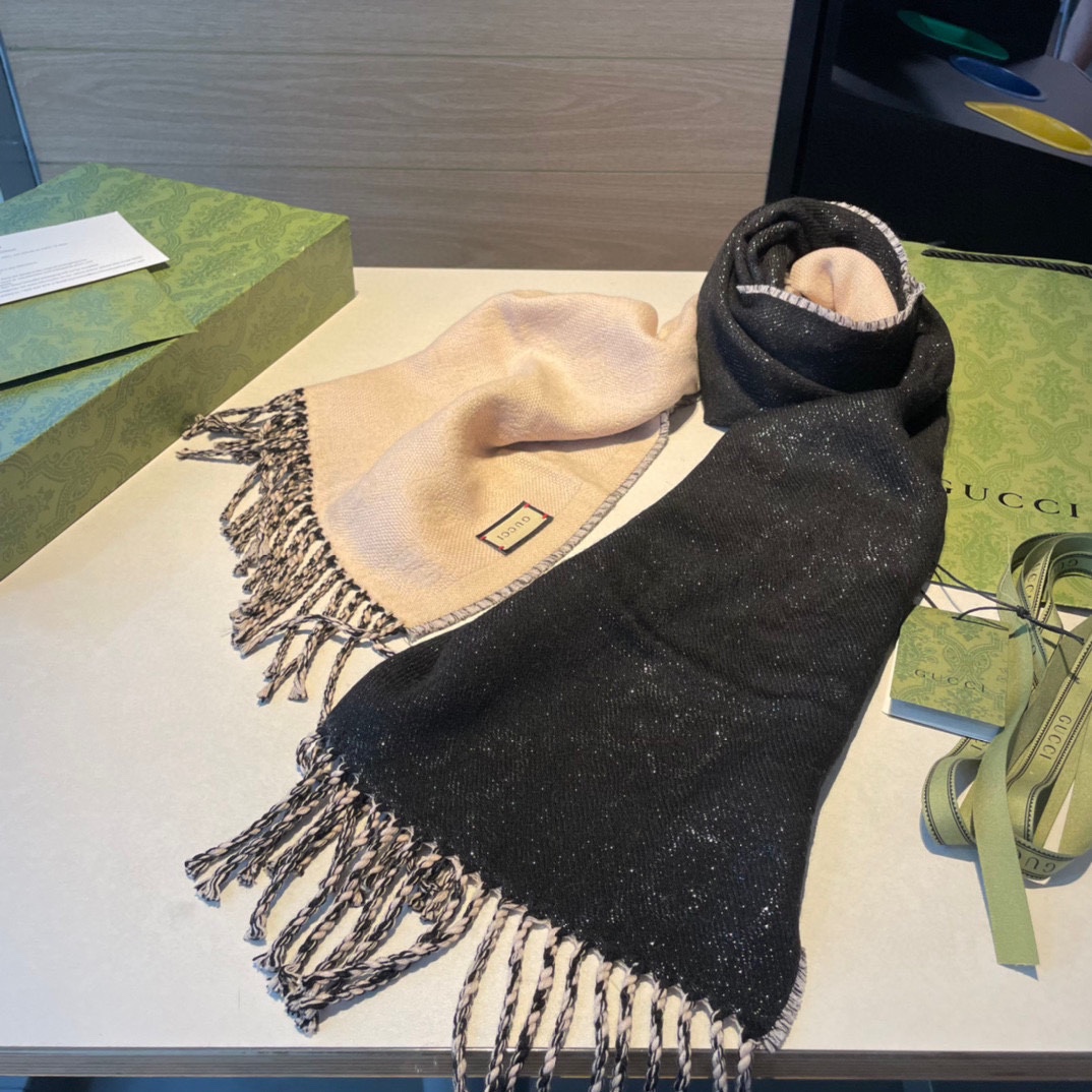 Bagsaaa Gvc*1 Wool GG Scarf 3 colors