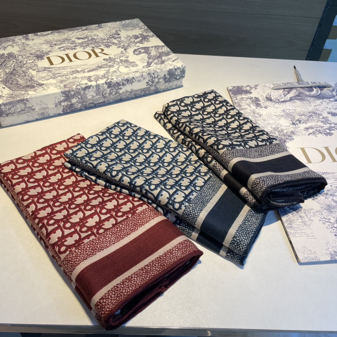 Bagsaaa D10r Oblique Scarf Silk Twill 65*185cm