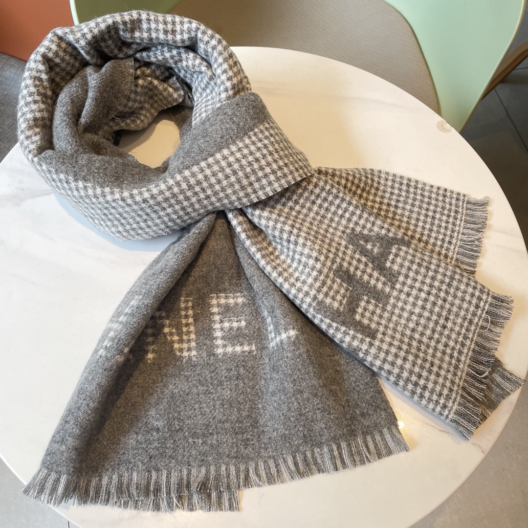 Bagsaaa Ch**el Grey Scarf 45*185cm