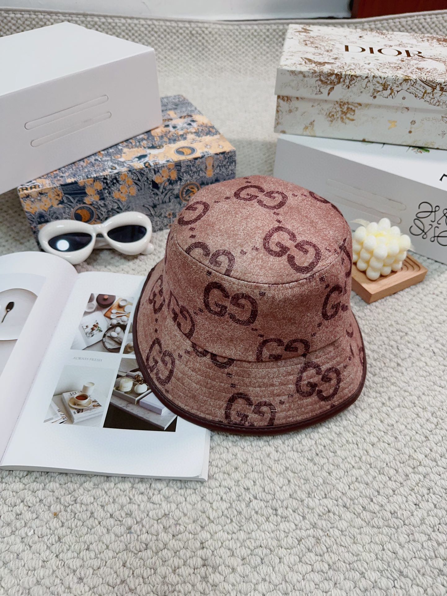 Bagsaaa Gvc*1 GG Bucket Hat Burgundy