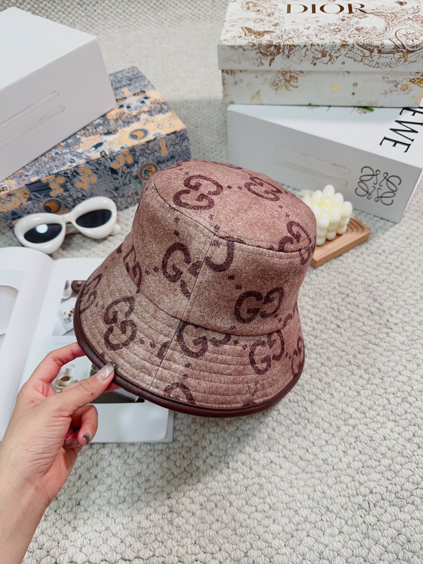 Bagsaaa Gvc*1 GG Bucket Hat Burgundy