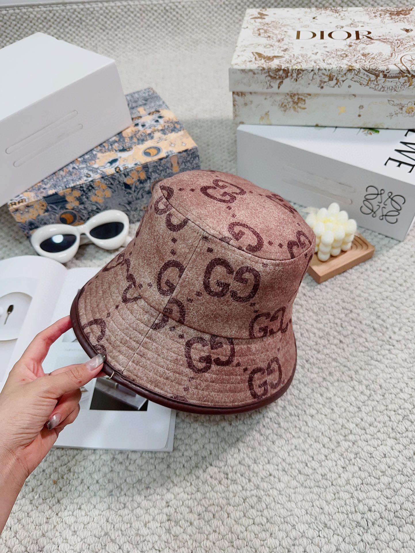 Bagsaaa Gvc*1 GG Bucket Hat Burgundy