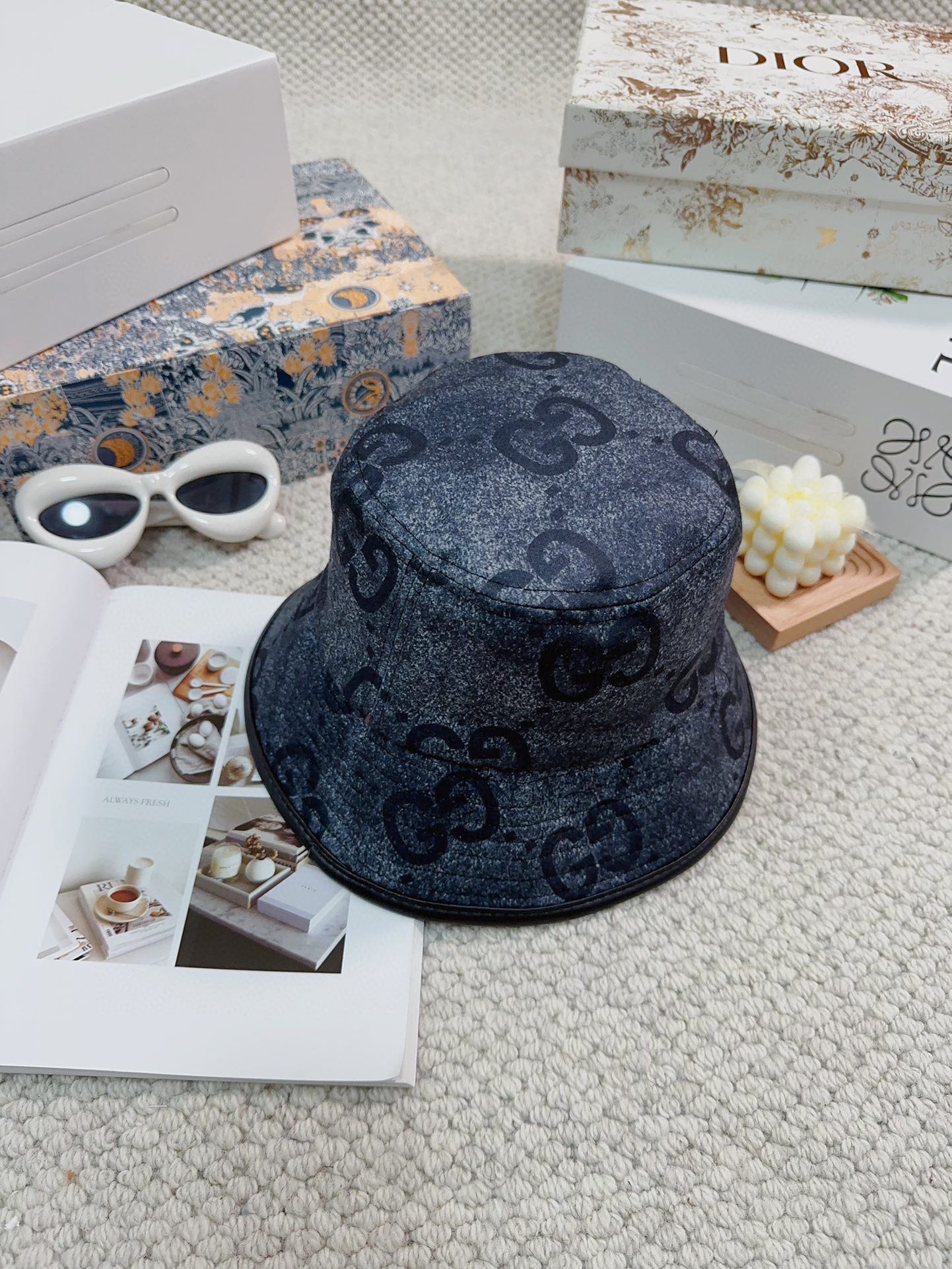 Bagsaaa Gvc*1 GG Bucket Hat Black
