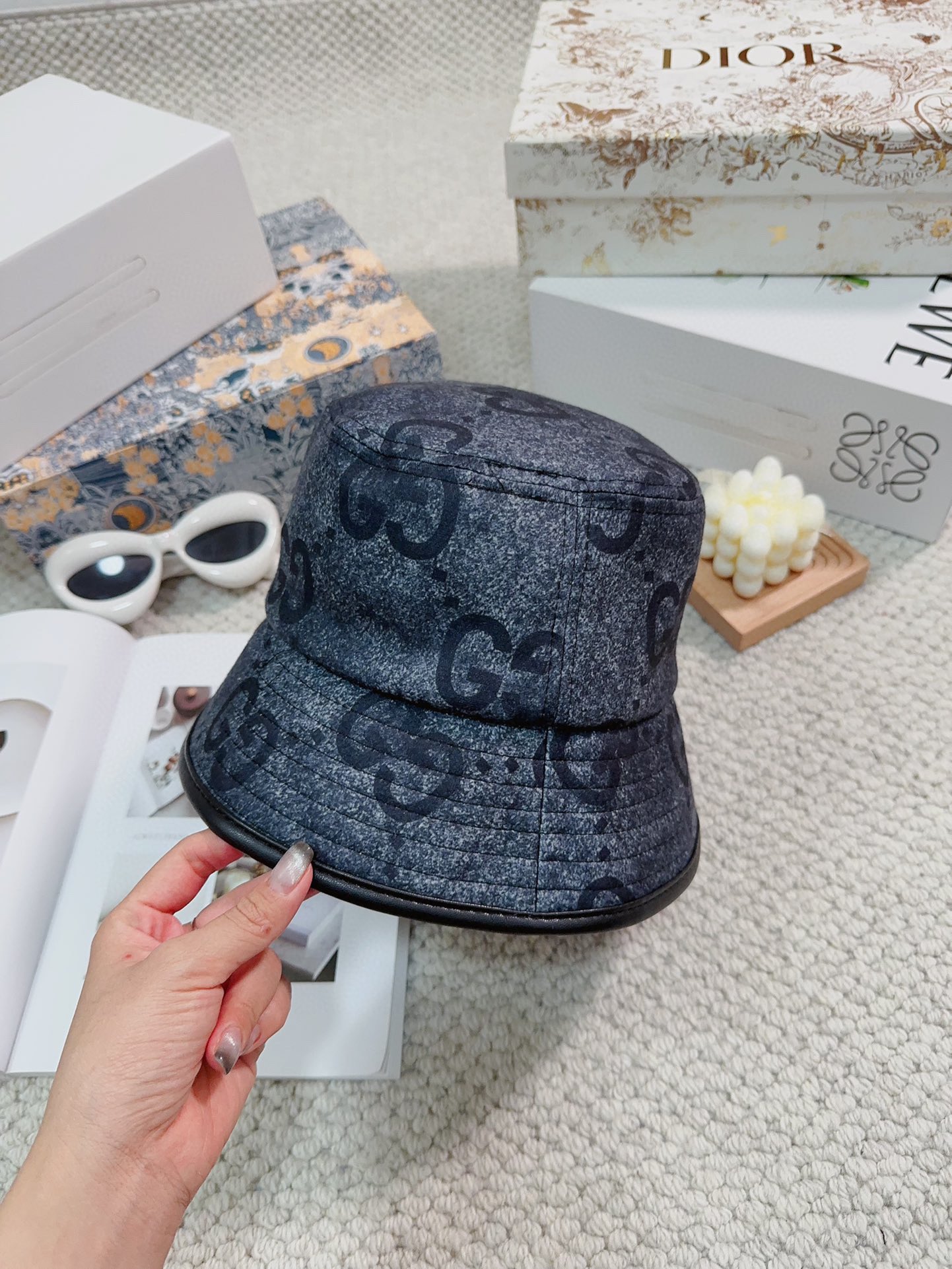 Bagsaaa Gvc*1 GG Bucket Hat Black