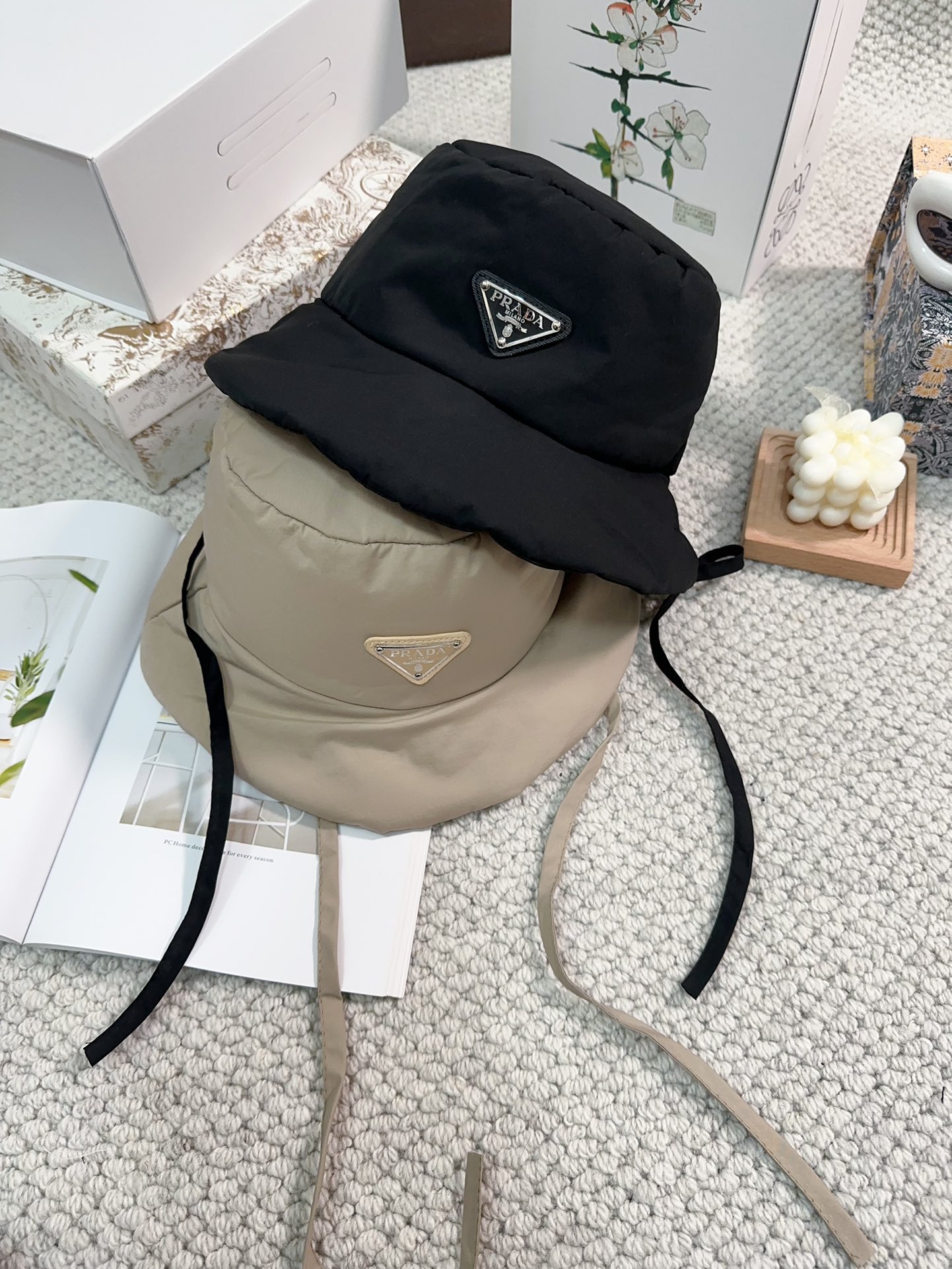 Bagsaaa Pra*a Re-Nylon Bucket Hat