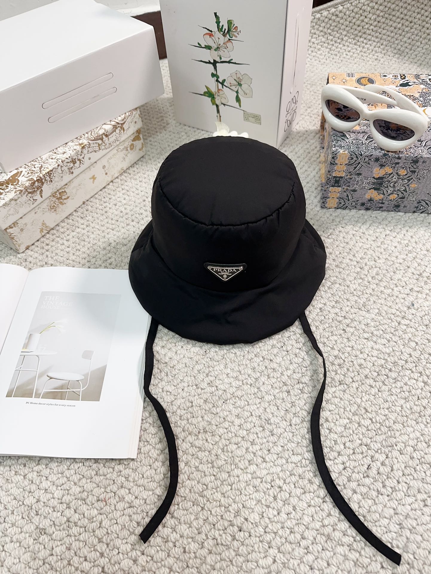 Bagsaaa Pra*a Re-Nylon Bucket Hat