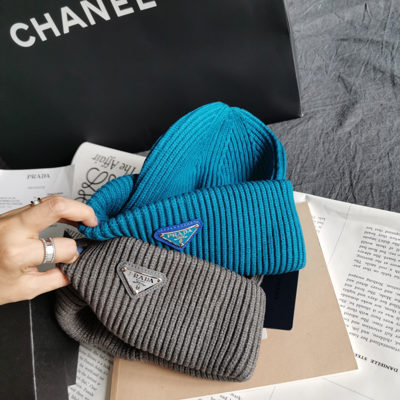 Bagsaaa Pra*a Beanie wool hat