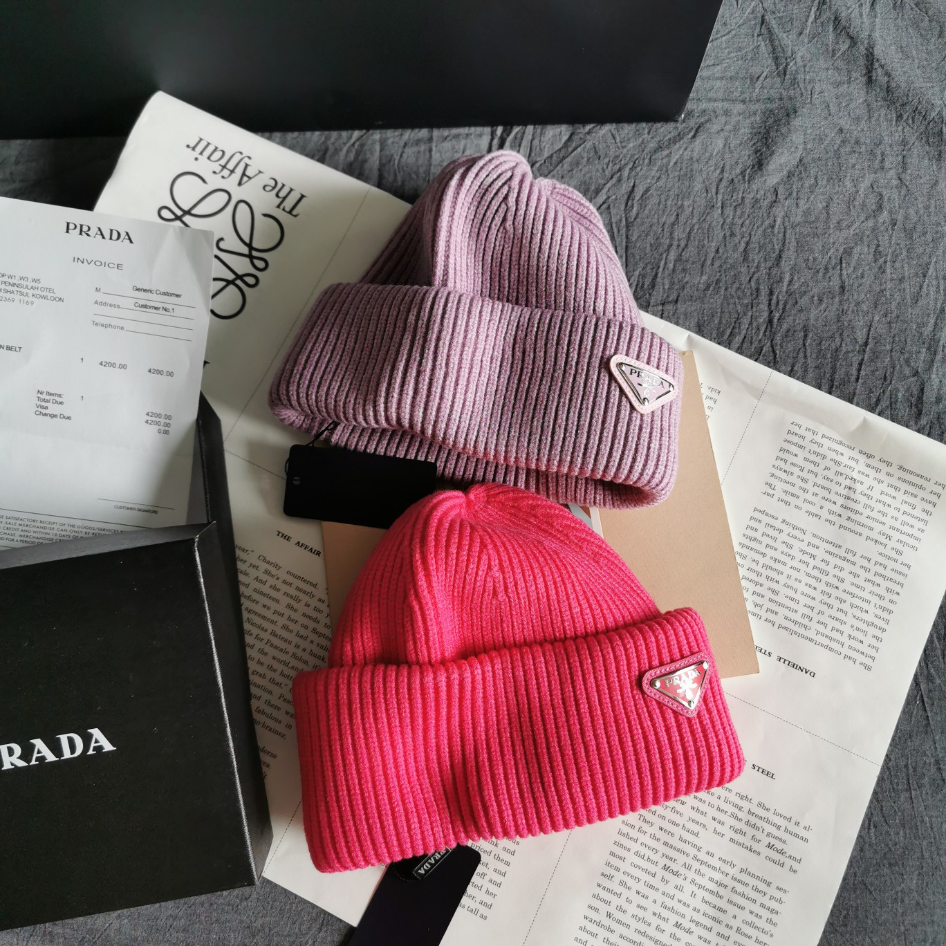 Bagsaaa Pra*a Beanie wool hat
