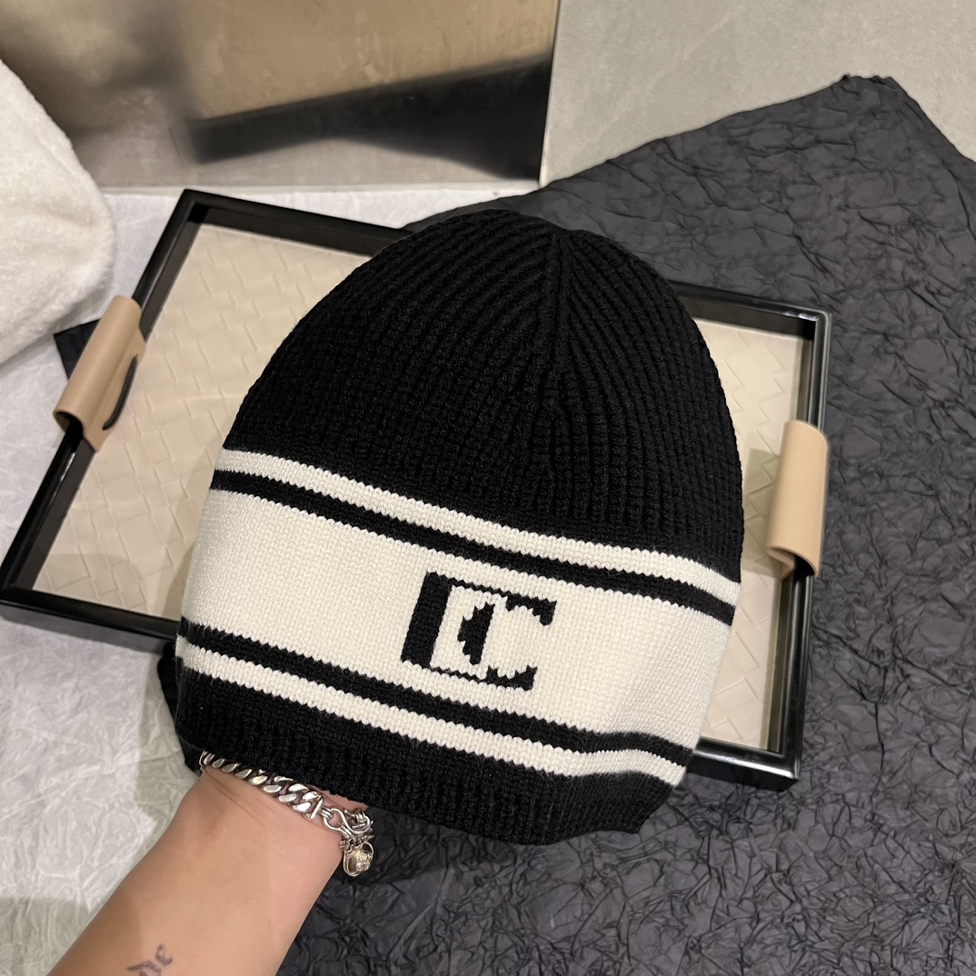 Bagsaaa Ch**el Wool Knitted Hat Women Beanie