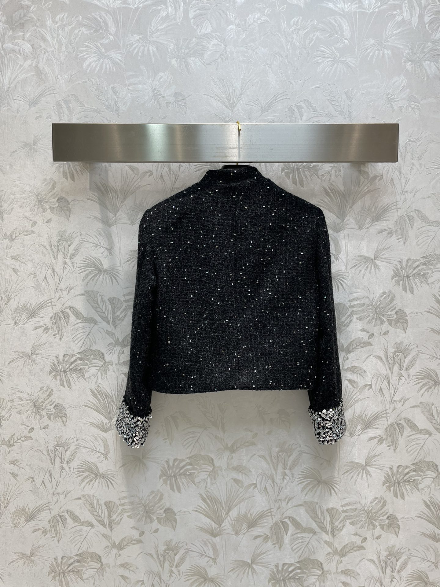 Bagsaaa Ch**el Tweed Black Jacket CC Logo
