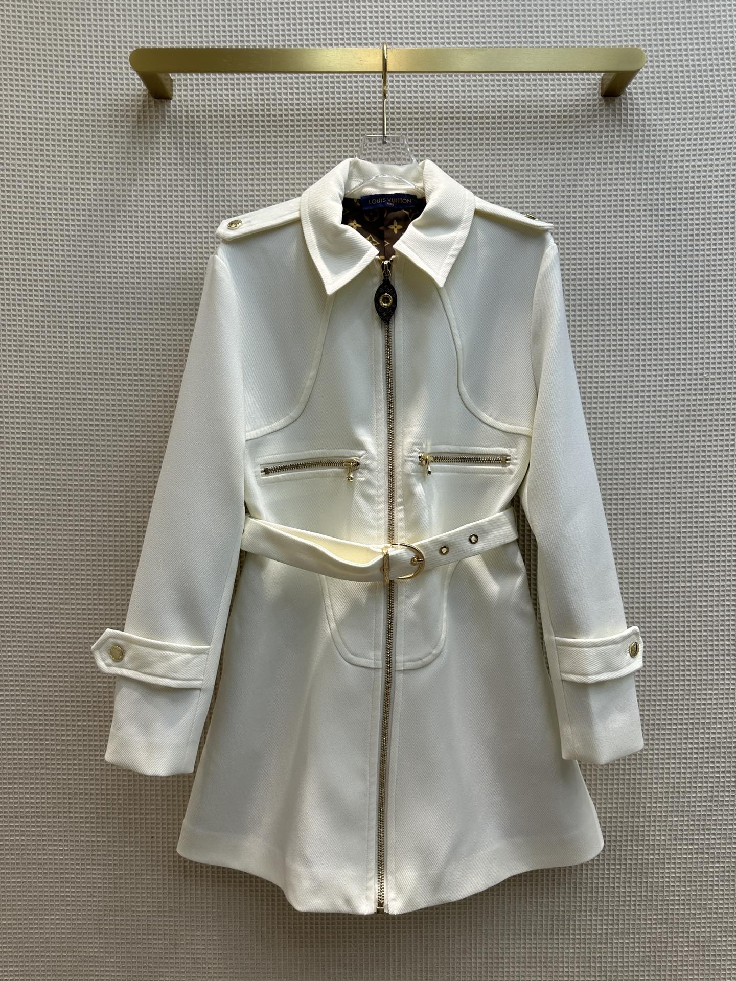 L0vis Vvtt0n Wool Hopsack Belted Coat