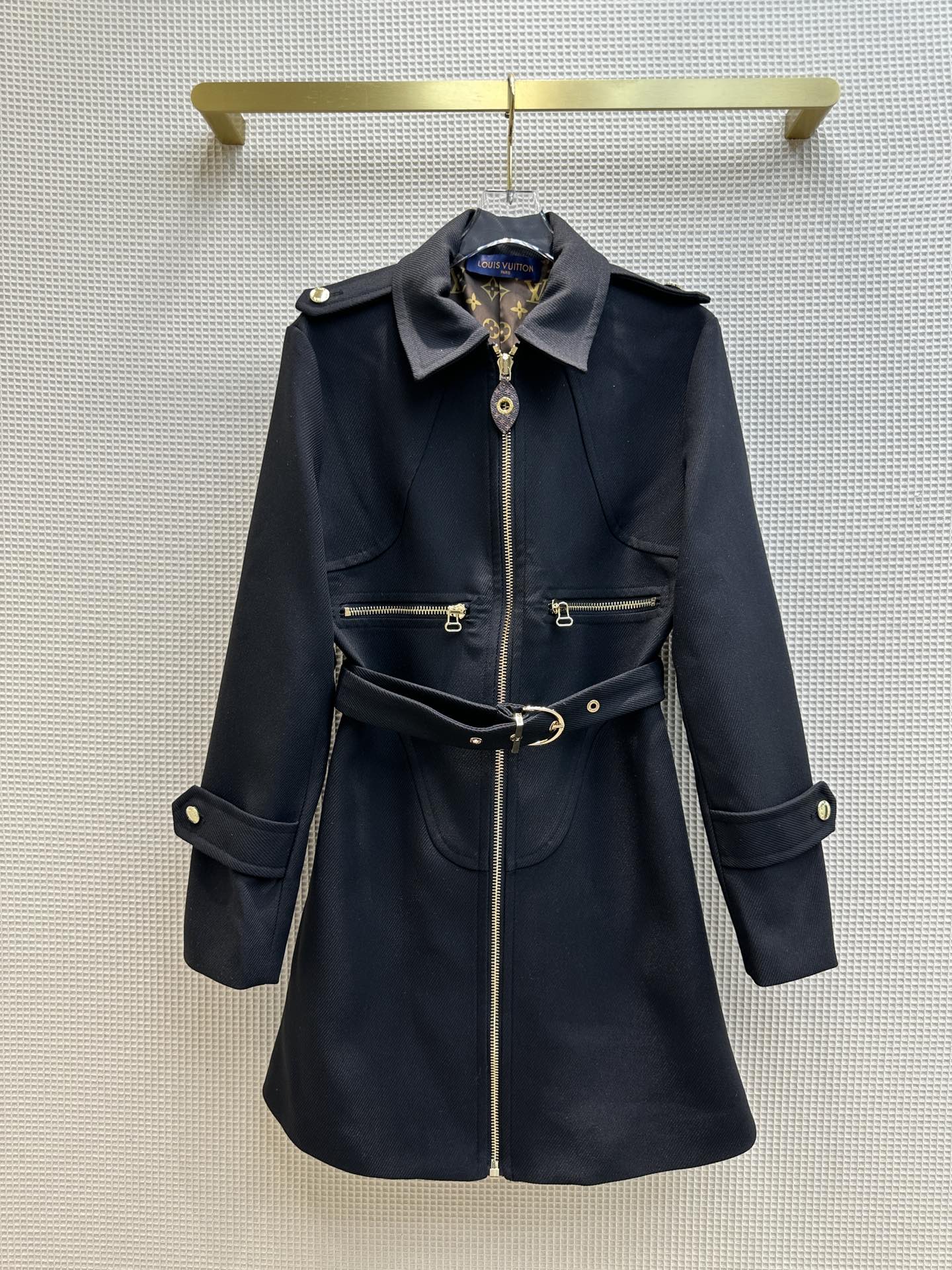 L0vis Vvtt0n Wool Hopsack Belted Coat