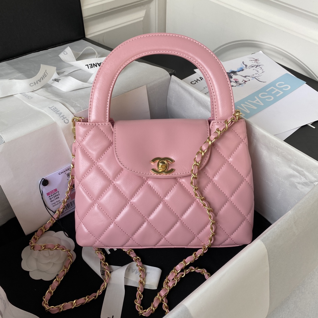 Bagsaaa Ch**el Top Handle Pink bag 22cm