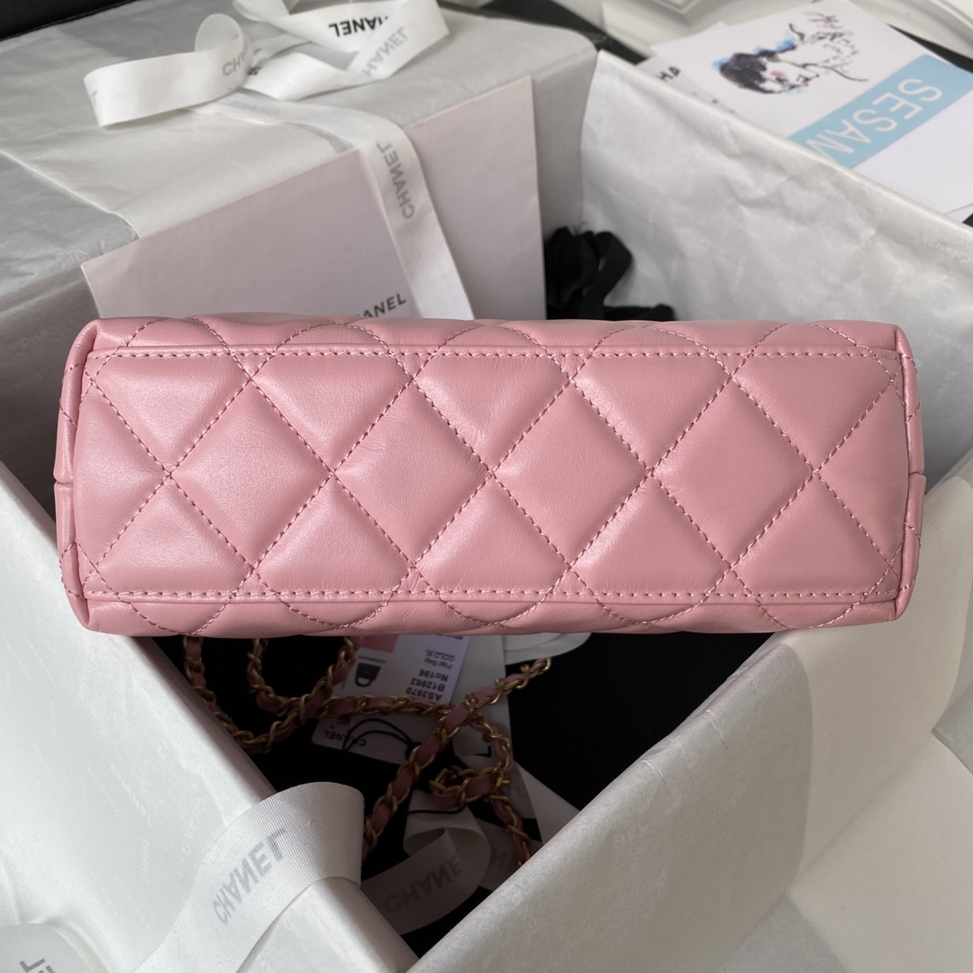 Bagsaaa Ch**el Top Handle Pink bag 22cm