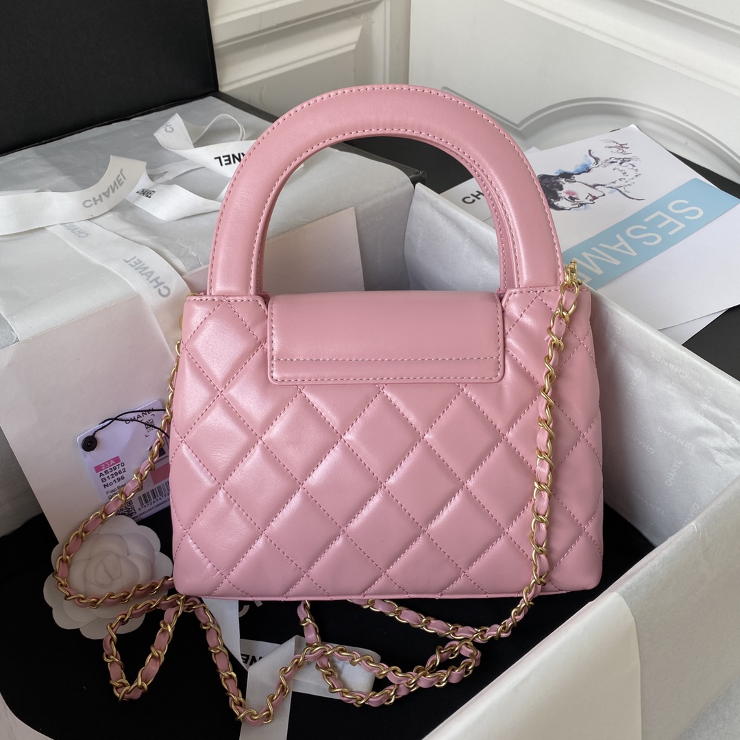 Bagsaaa Ch**el Top Handle Pink bag 22cm