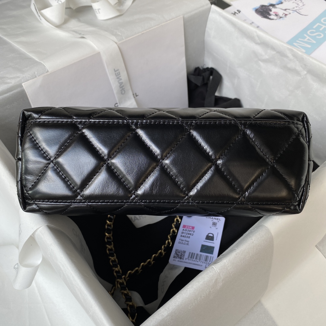 Bagsaaa Ch**el Top Handle Black bag 22cm