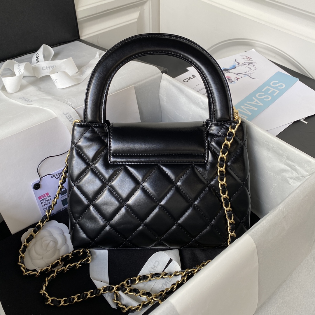 Bagsaaa Ch**el Top Handle Black bag 22cm