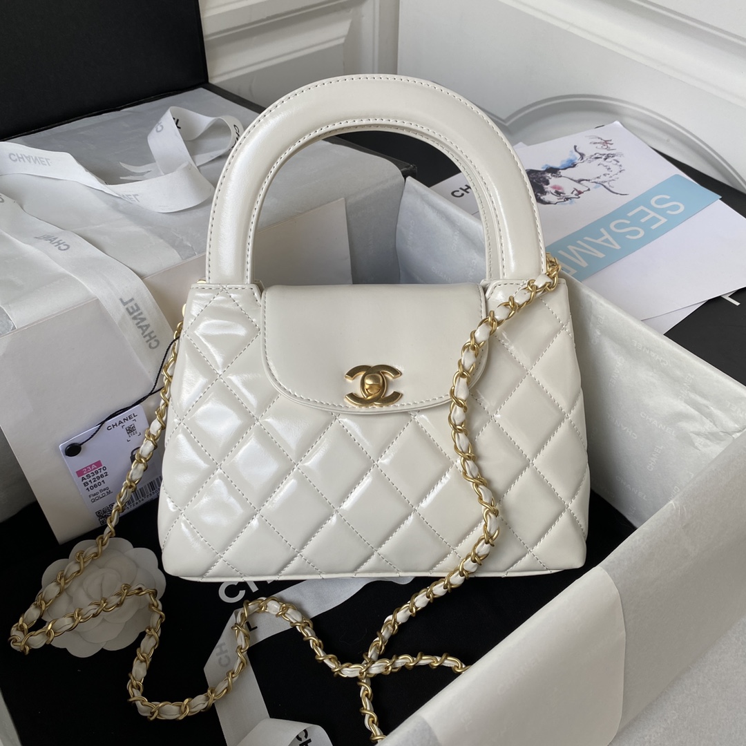 Bagsaaa Ch**el Top Handle White bag 22cm