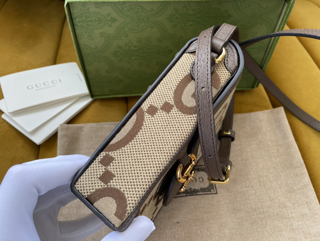Bagsaaa Gvc*1 1955 Horsebit Mini Bag GG Brown 11.5/17/4cm