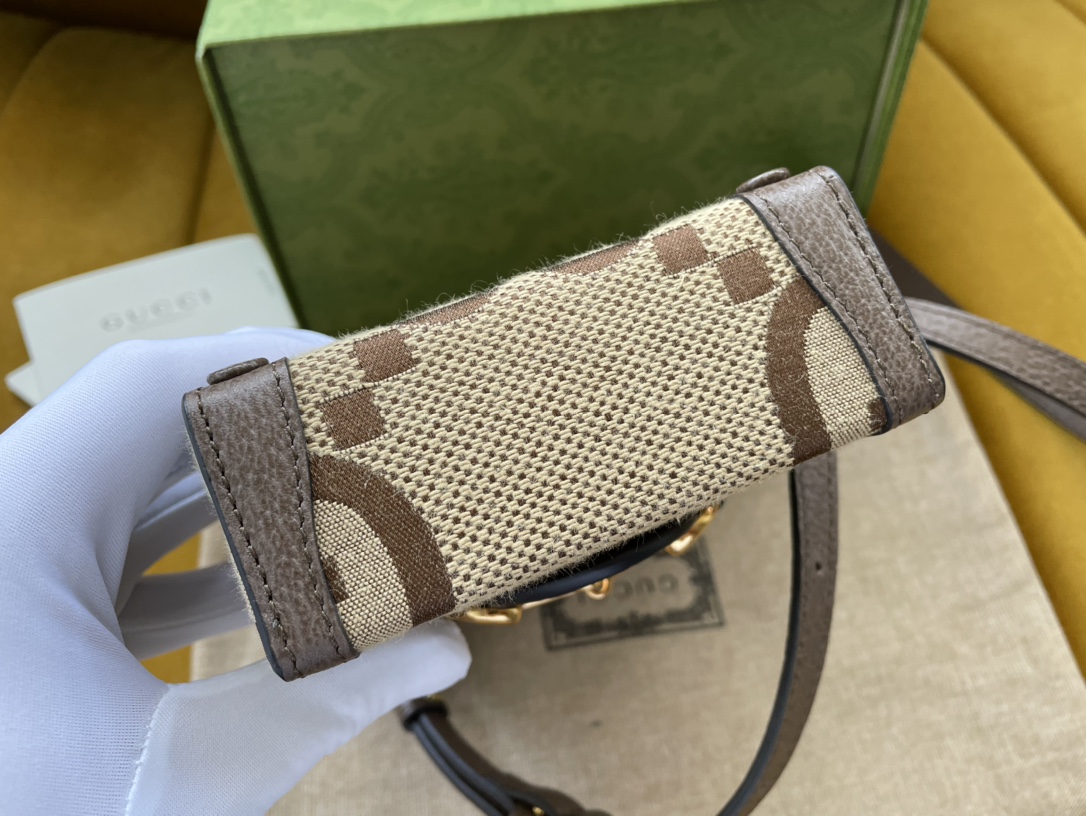 Bagsaaa Gvc*1 1955 Horsebit Mini Bag GG Brown 11.5/17/4cm