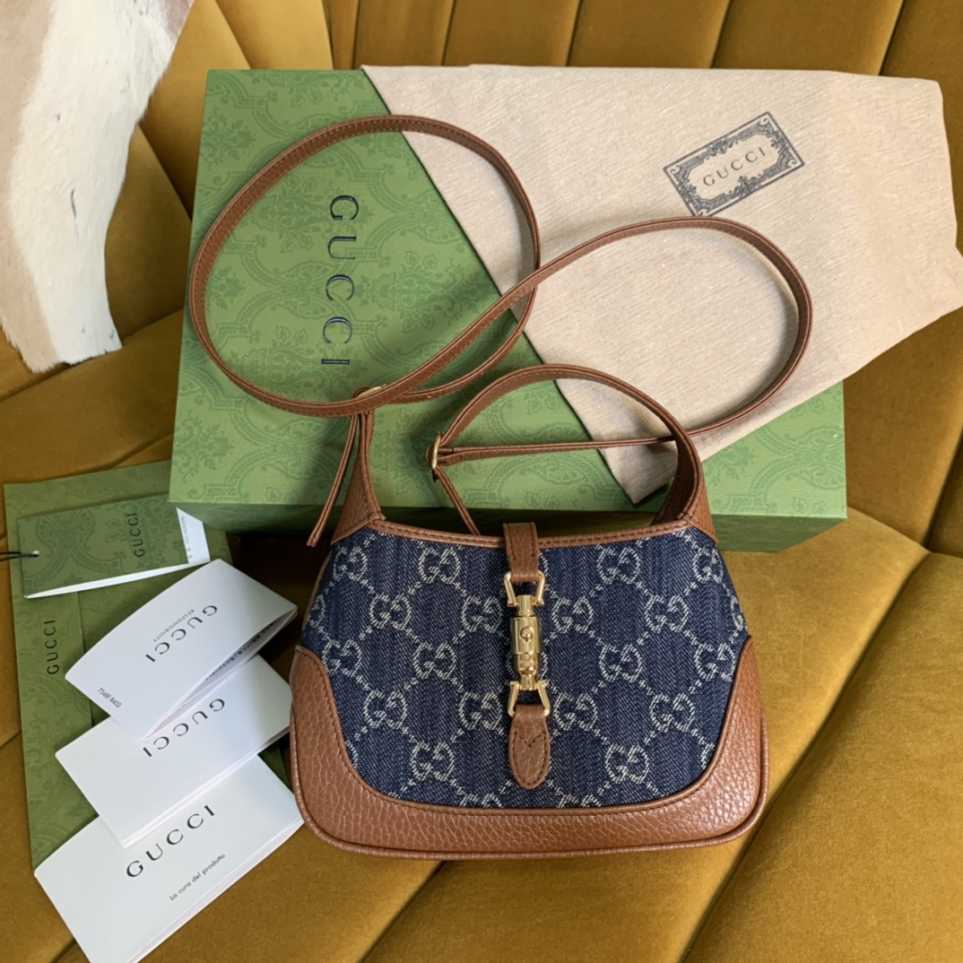 Bagsaaa Gvc*1 Jackie 1961 Blue Denim - 19x13x3cm