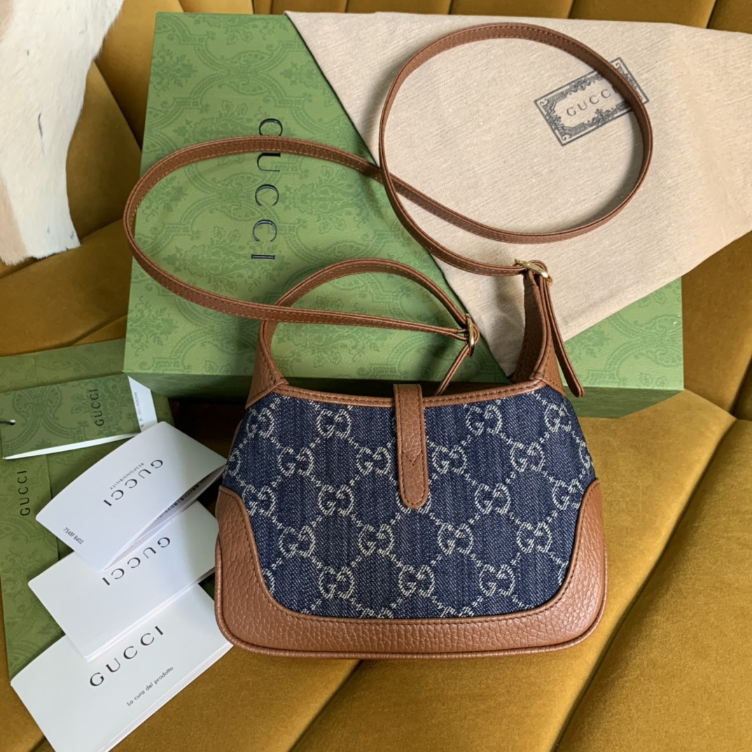 Bagsaaa Gvc*1 Jackie 1961 Blue Denim - 19x13x3cm
