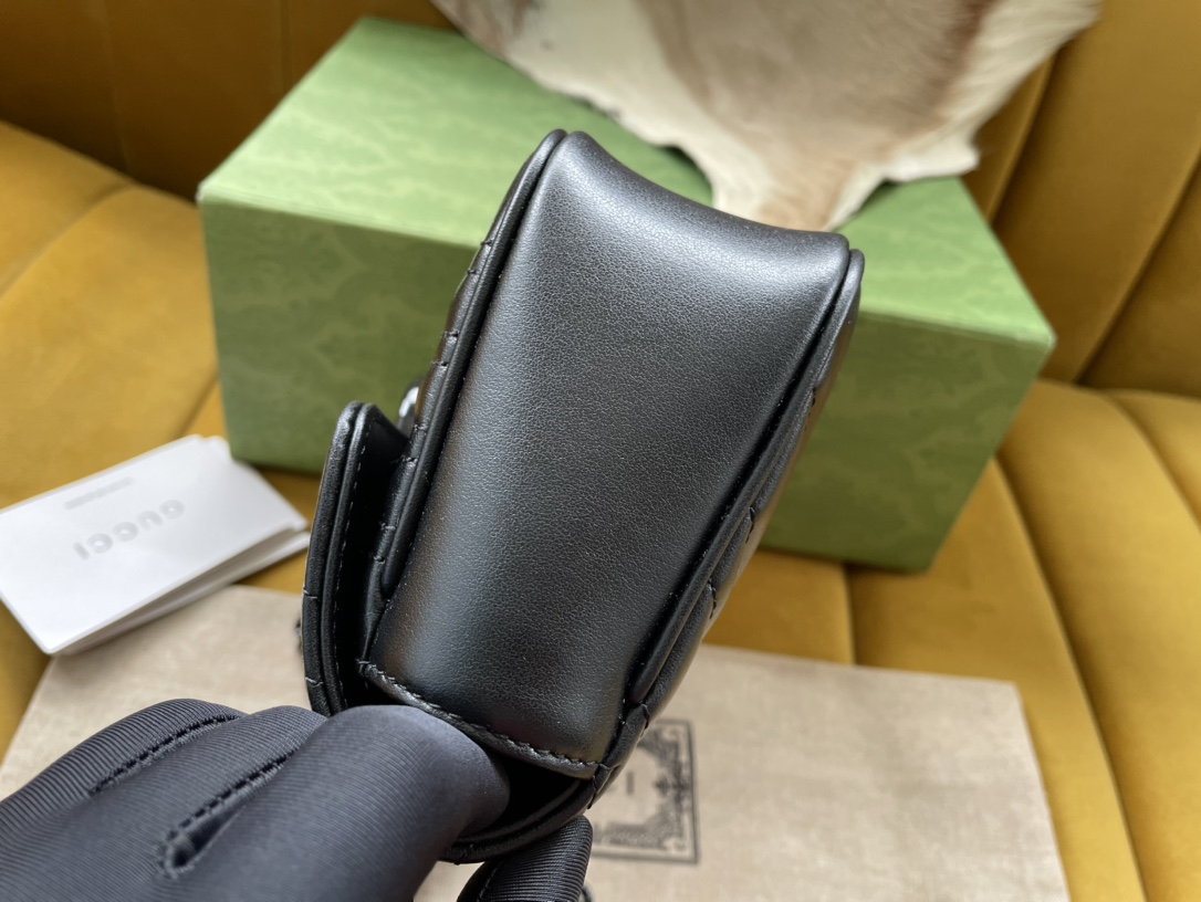Bagsaaa Gvc*1 Marmont All Black - 22*13*6cm
