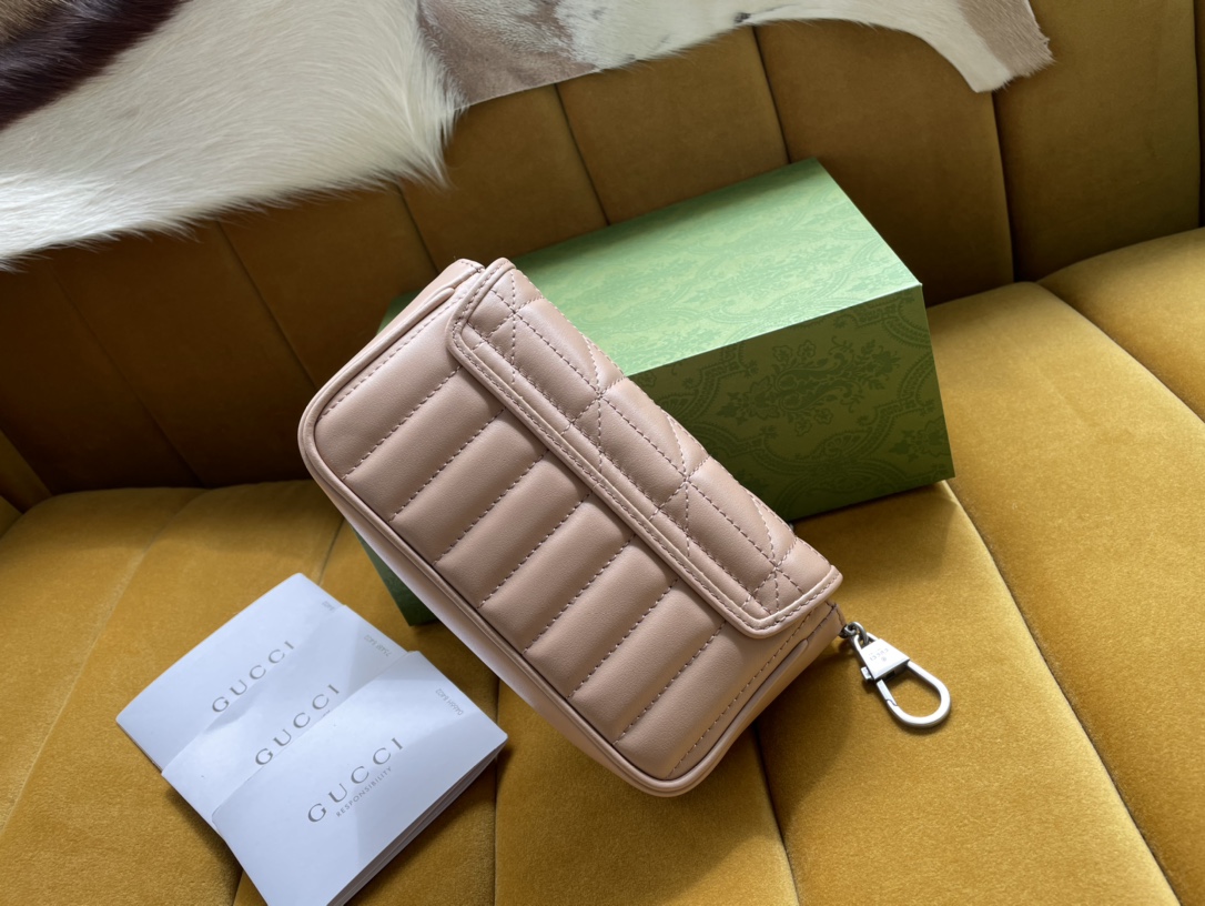 Bagsaaa Gvc*1 GG Marmont S*per Mini Beige Bag - 16.5/10/5cm