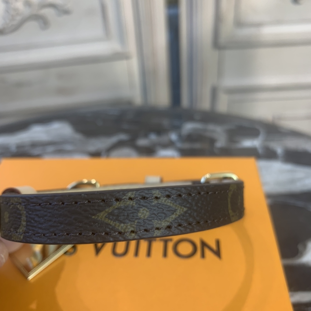 Bagsaaa Monogram Canvas Baxter Dog Collar Size XS
