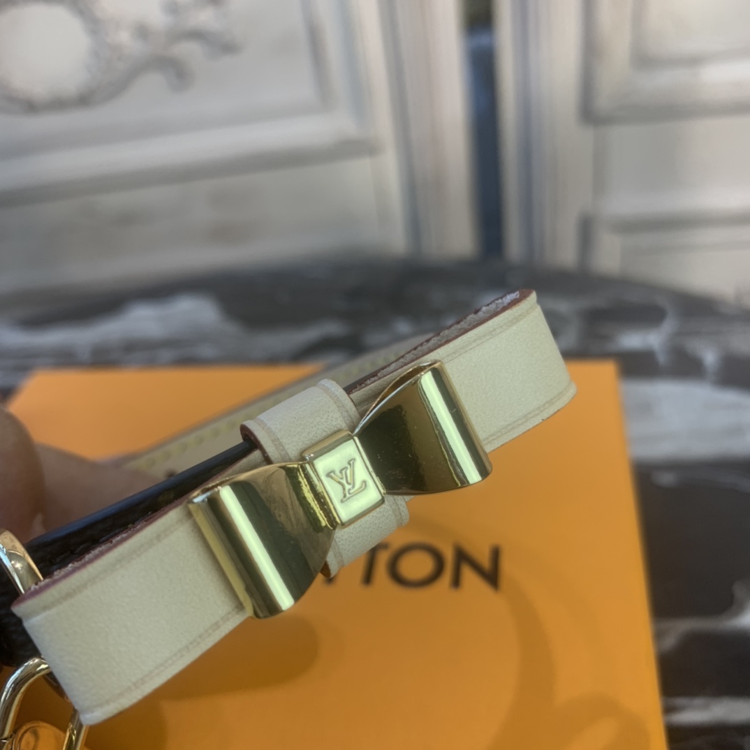 Bagsaaa Monogram Canvas Baxter Dog Collar Size XS