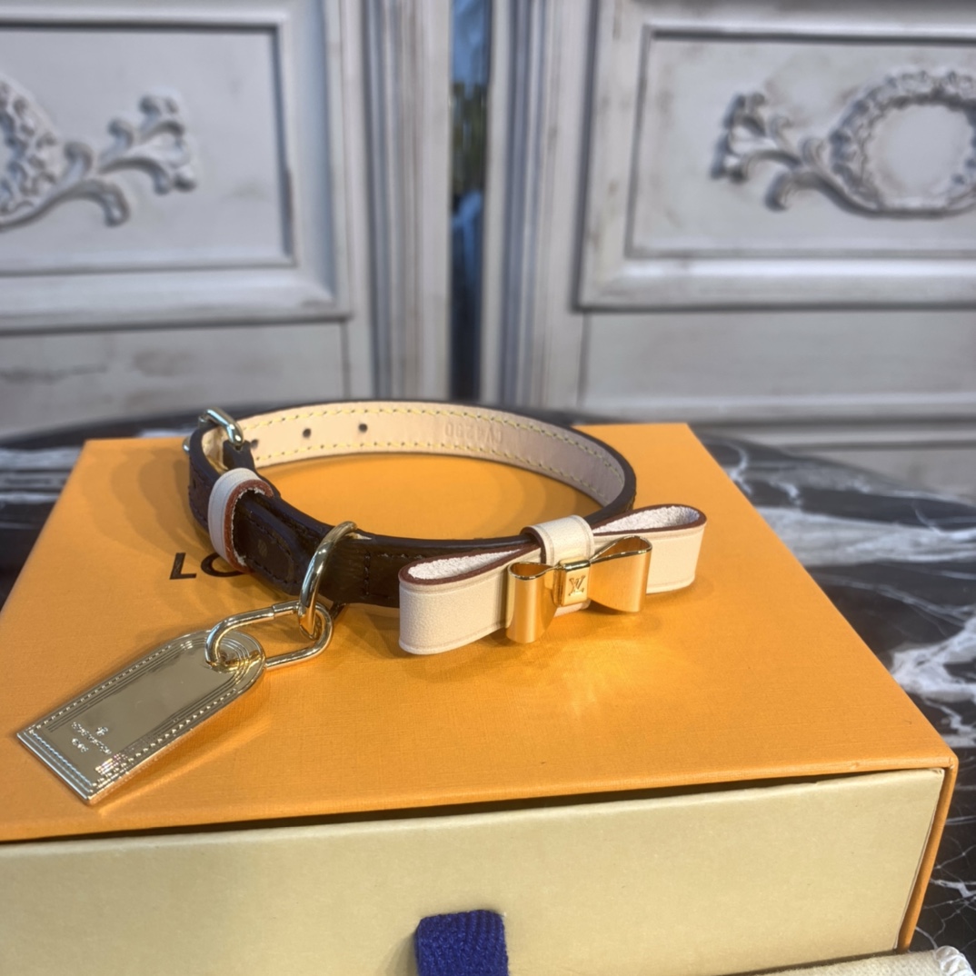 Bagsaaa Monogram Canvas Baxter Dog Collar Size XS