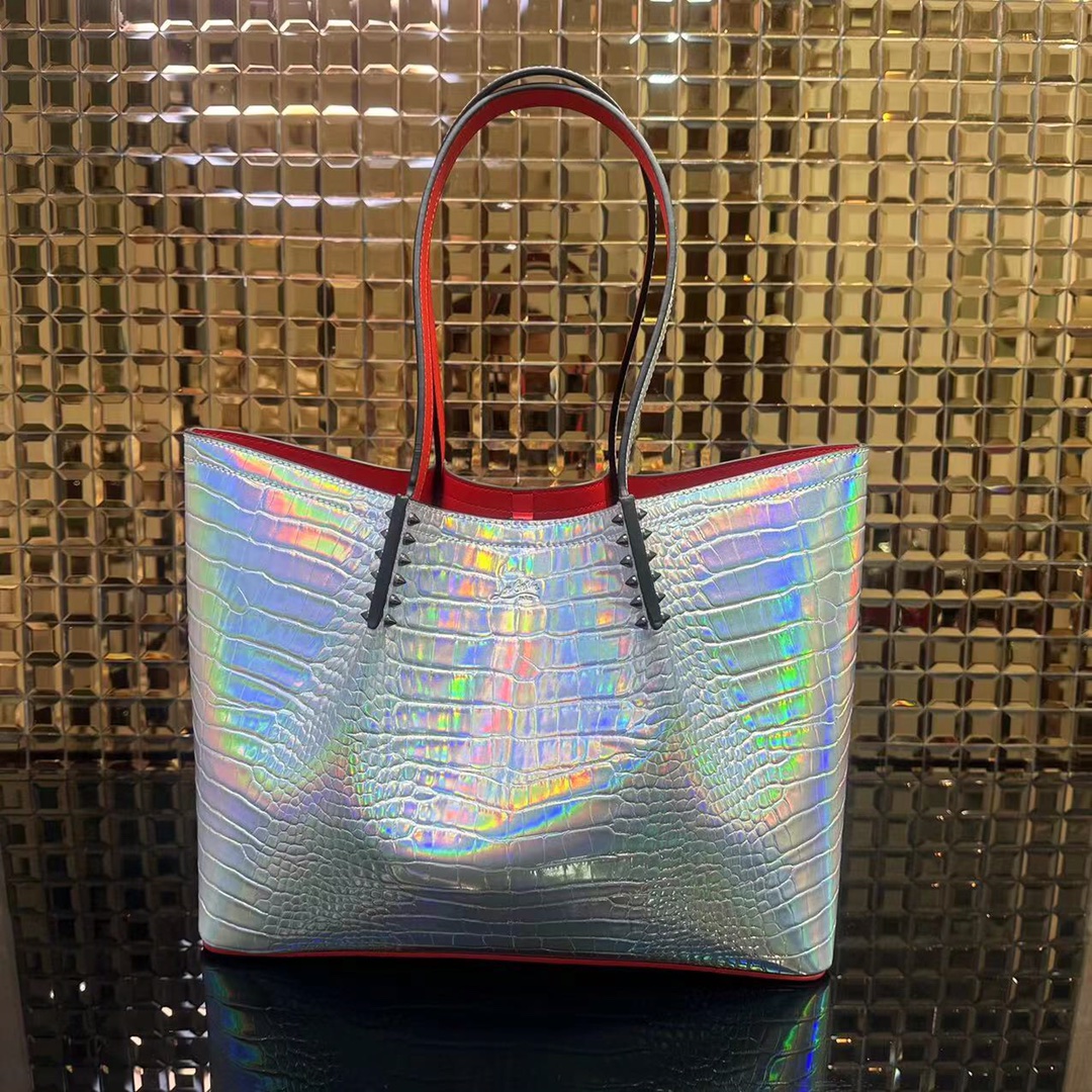 Bagsaaa Chr1st1an Louboutin Cabata Tote bag - Croc leather - Colorful
