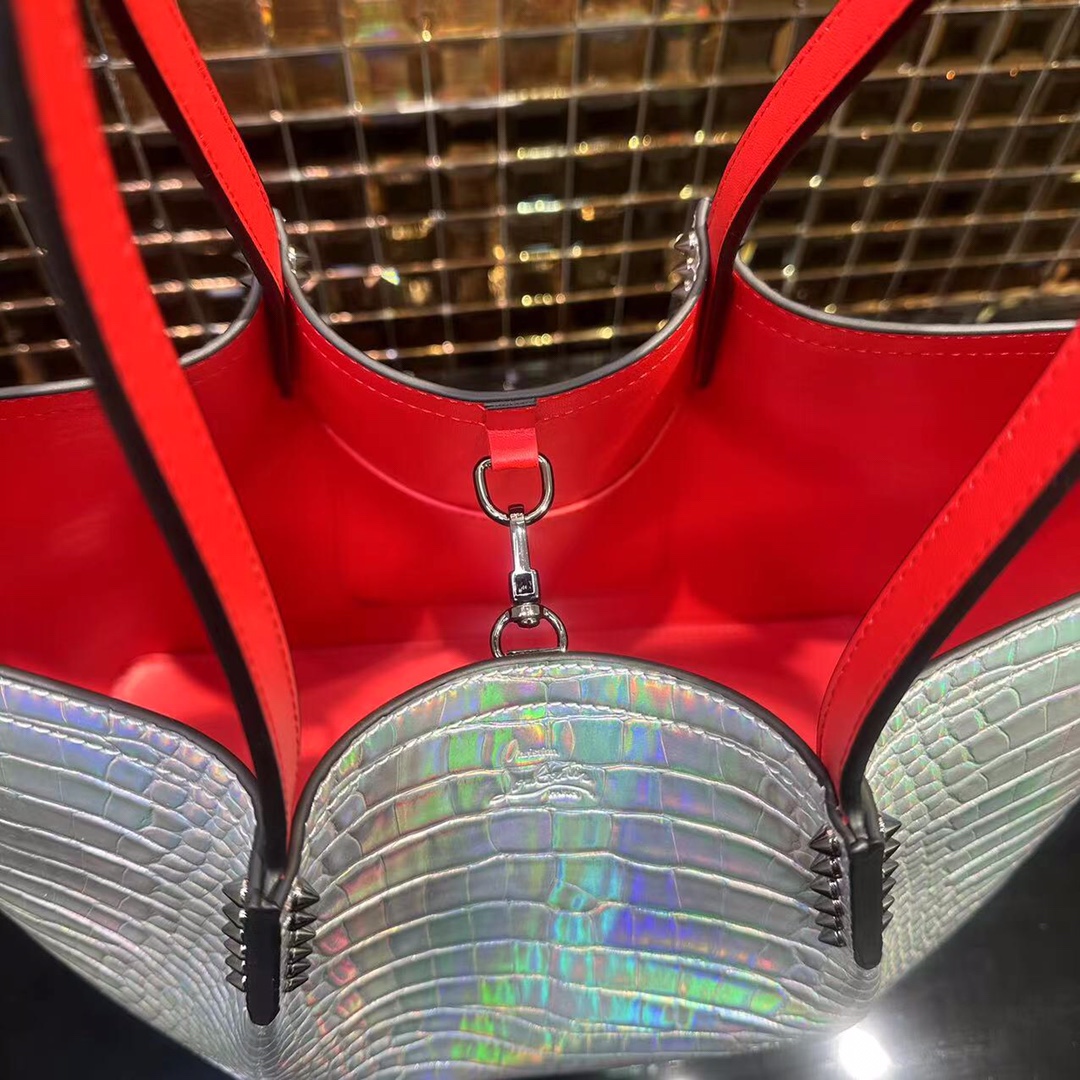 Bagsaaa Chr1st1an Louboutin Cabata Tote bag - Croc leather - Colorful