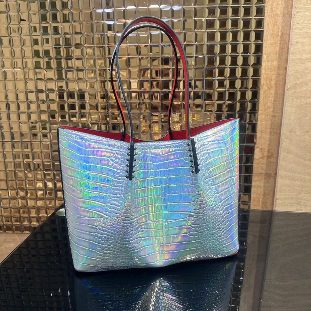 Bagsaaa Chr1st1an Louboutin Cabata Tote bag - Croc leather - Colorful