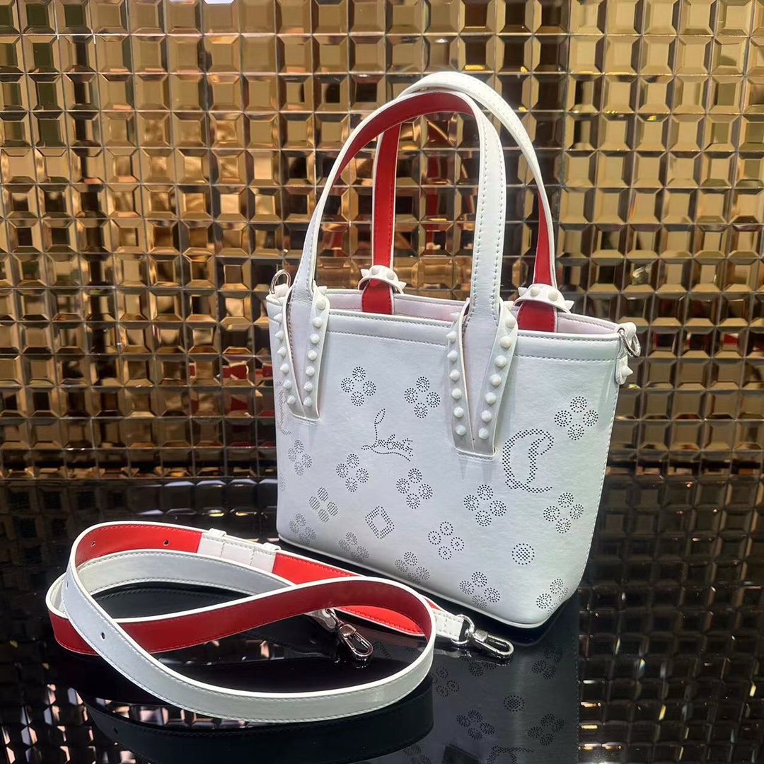 Bagsaaa Chr1st1an Louboutin Small Cabata White - 24x17x8cm