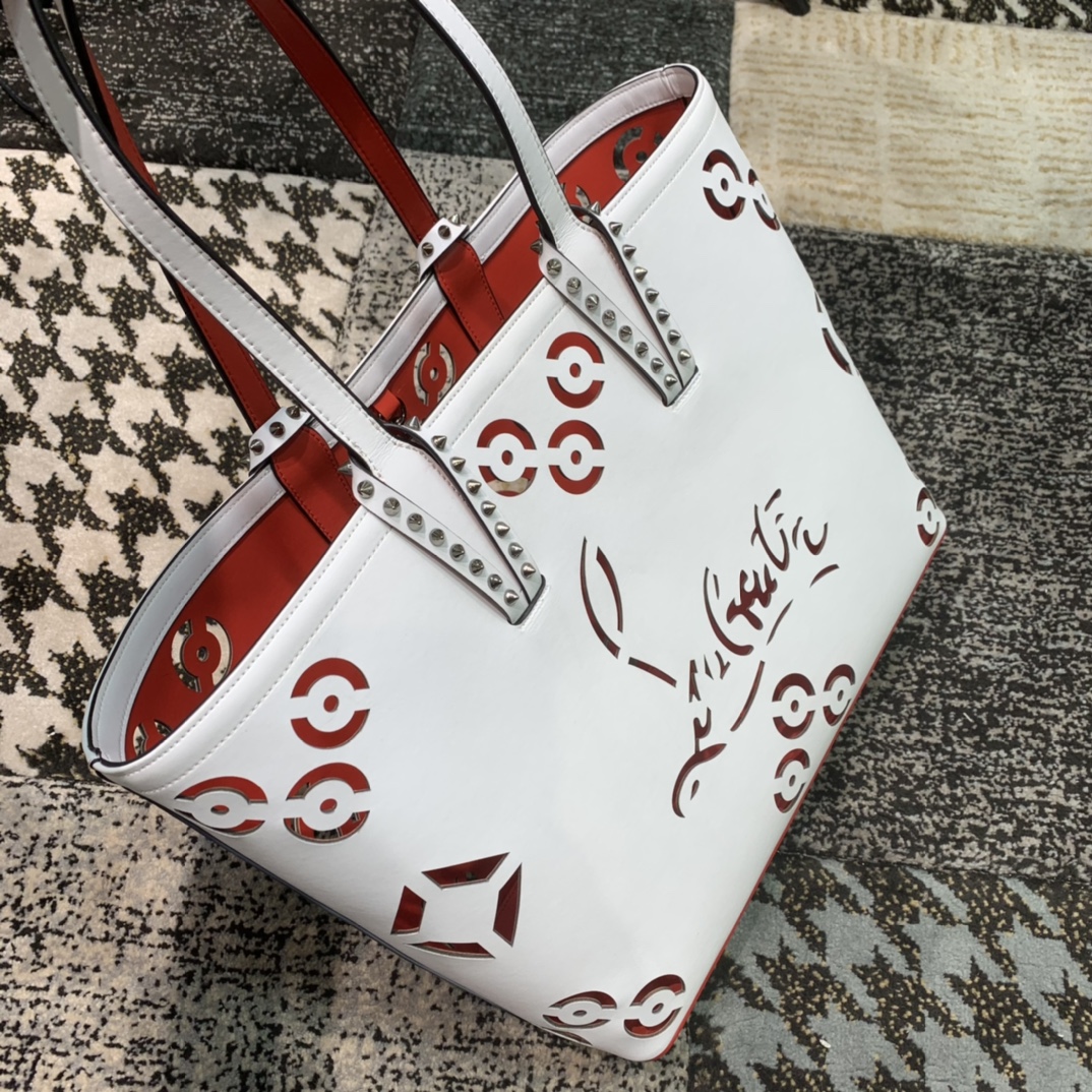 Bagsaaa Chr1st1an Louboutin Cabata E/W mini White Tote Calf leather