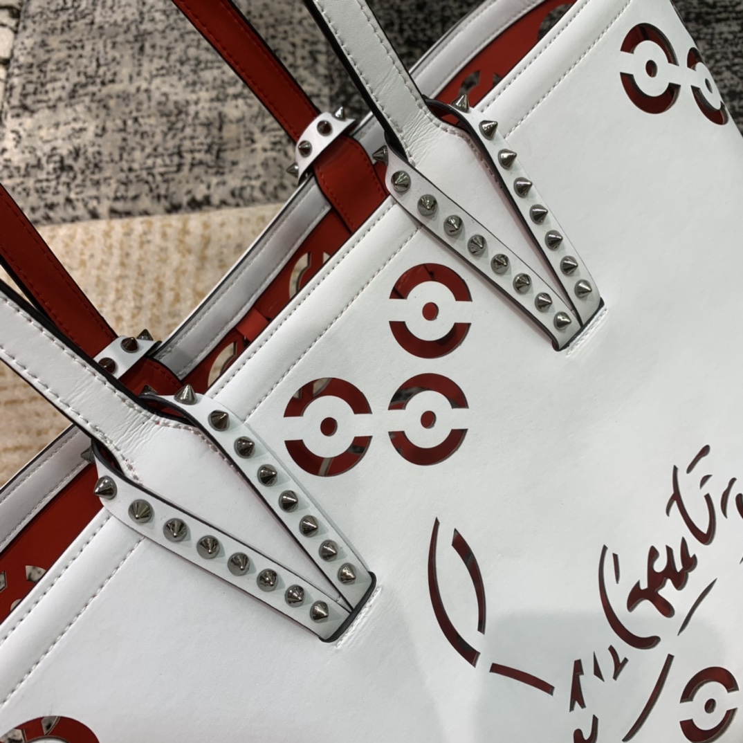 Bagsaaa Chr1st1an Louboutin Cabata E/W mini White Tote Calf leather