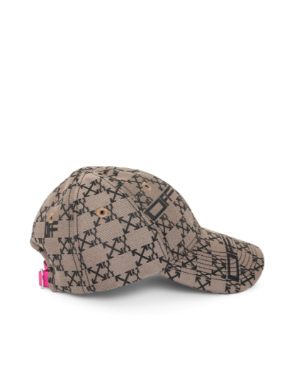 Bagsaaa Off White Monogram Baseball Cap in Brown/Black