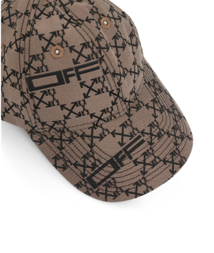 Bagsaaa Off White Monogram Baseball Cap in Brown/Black