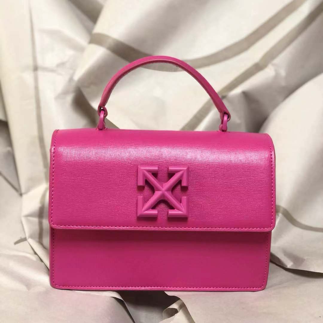 Bagsaaa Off White Jitney Bag In Pink - 22x14x7cm