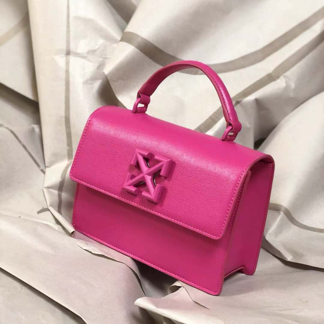 Bagsaaa Off White Jitney Bag In Pink - 22x14x7cm
