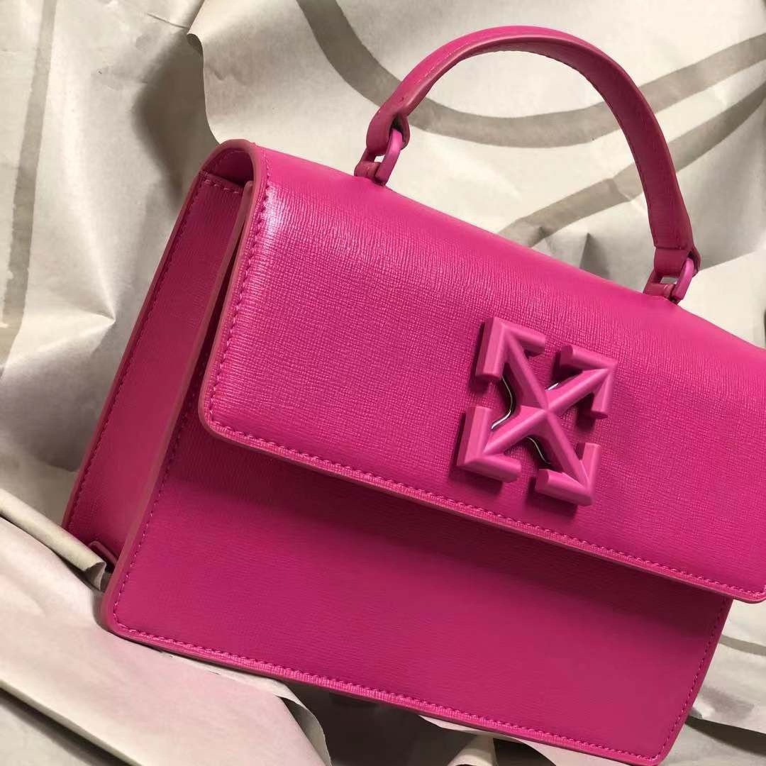 Bagsaaa Off White Jitney Bag In Pink - 22x14x7cm