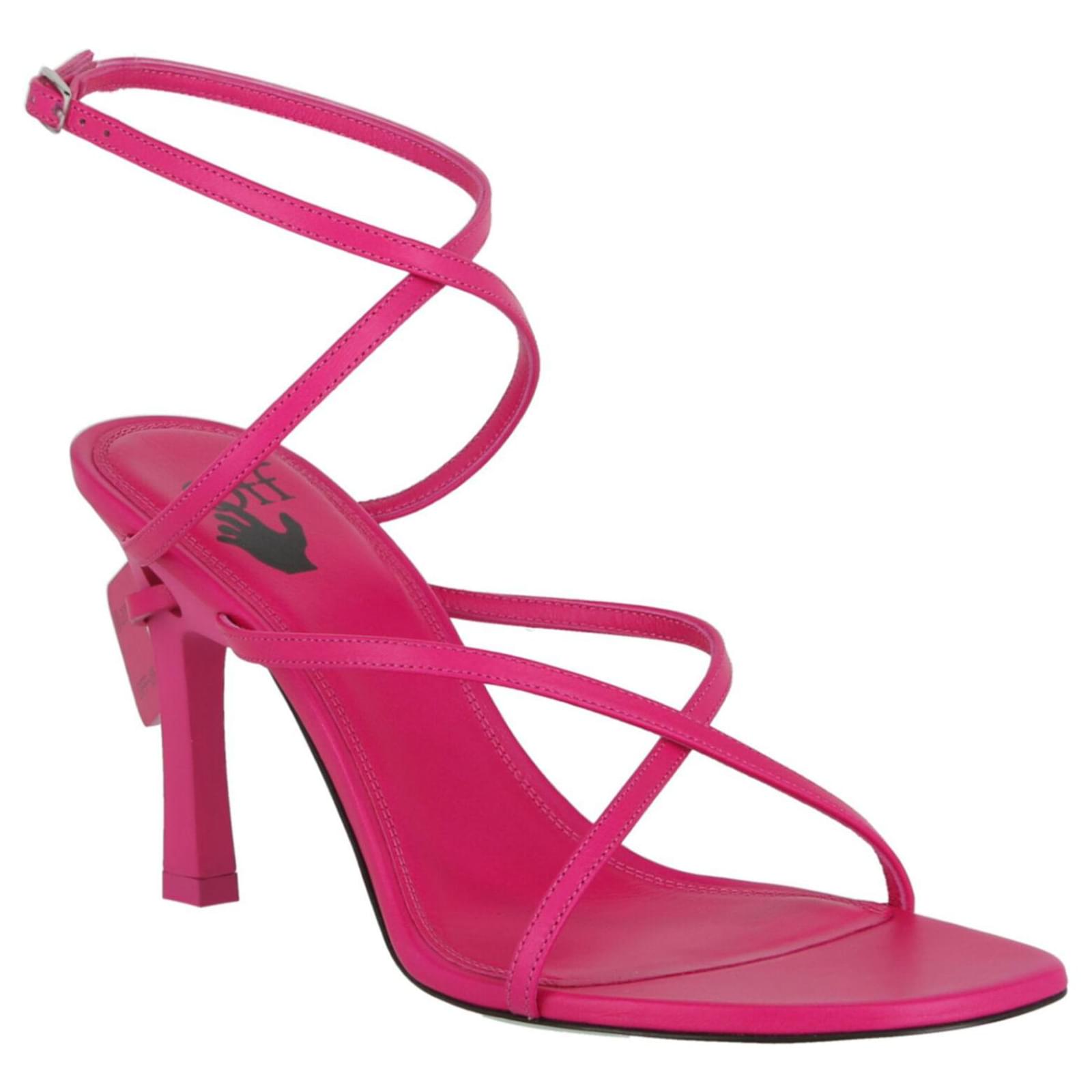 Bagsaaa Off-white Meteor Strappy Sandal In Pink