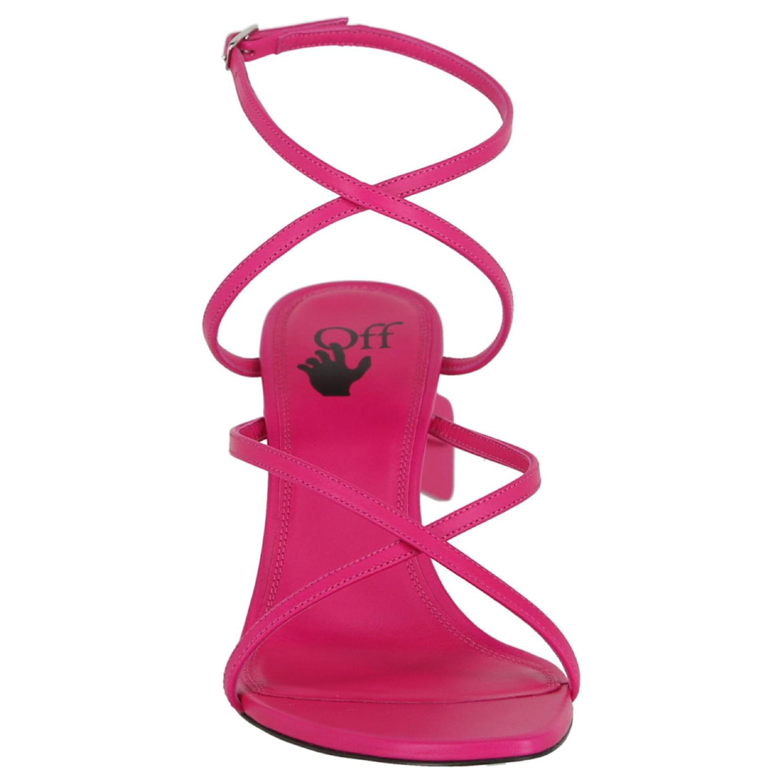 Bagsaaa Off-white Meteor Strappy Sandal In Pink