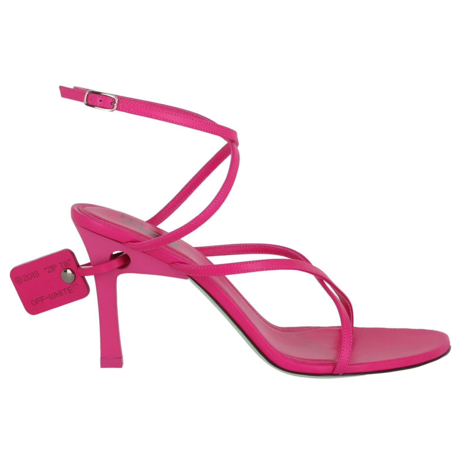 Bagsaaa Off-white Meteor Strappy Sandal In Pink