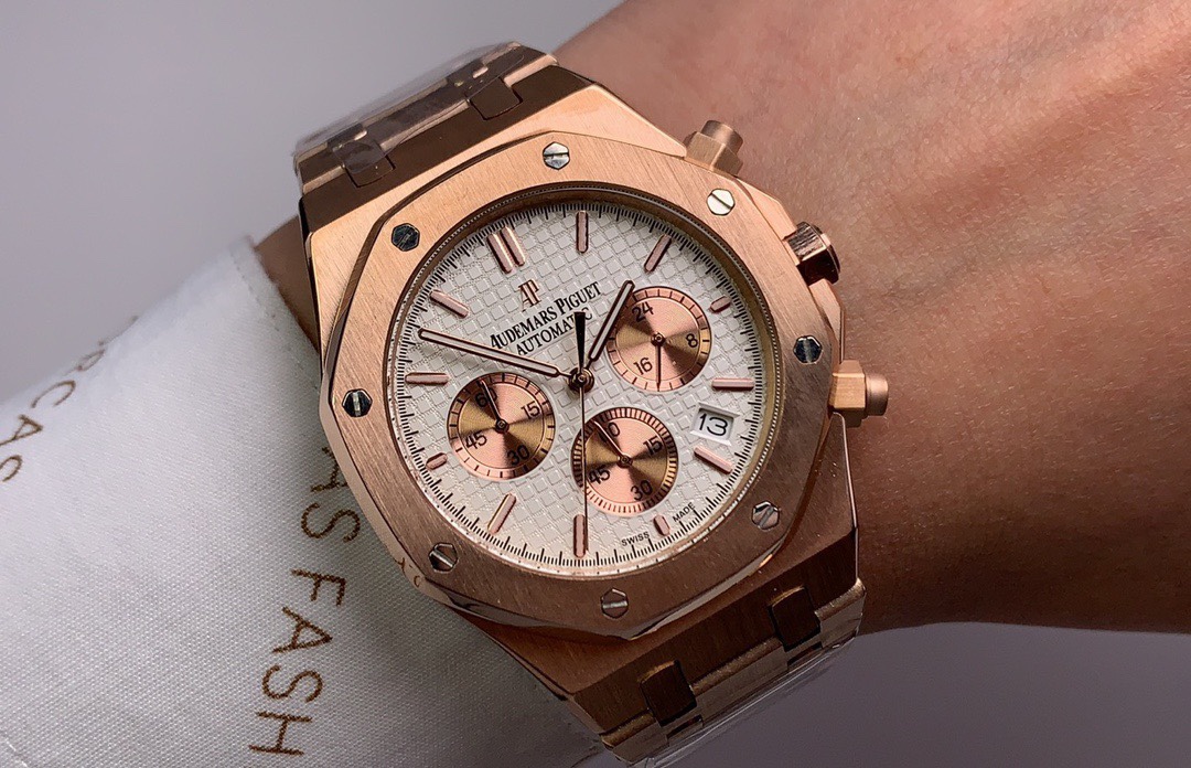 Bagsaaa Audemars P1g*et Royal Oak Chronograph 38Mm 18K Rose Gold Watch