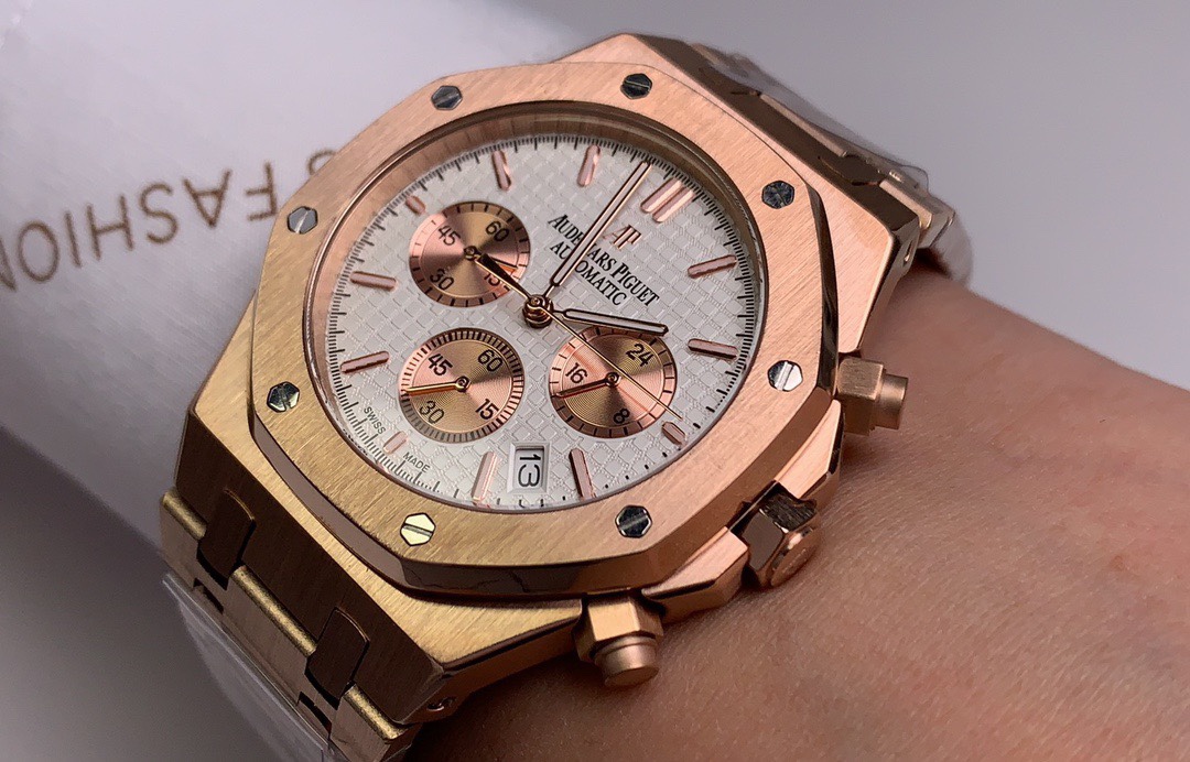 Bagsaaa Audemars P1g*et Royal Oak Chronograph 38Mm 18K Rose Gold Watch