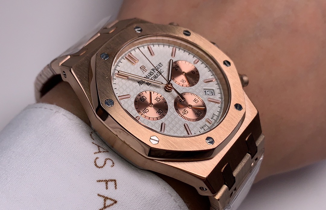 Bagsaaa Audemars P1g*et Royal Oak Chronograph 38Mm 18K Rose Gold Watch